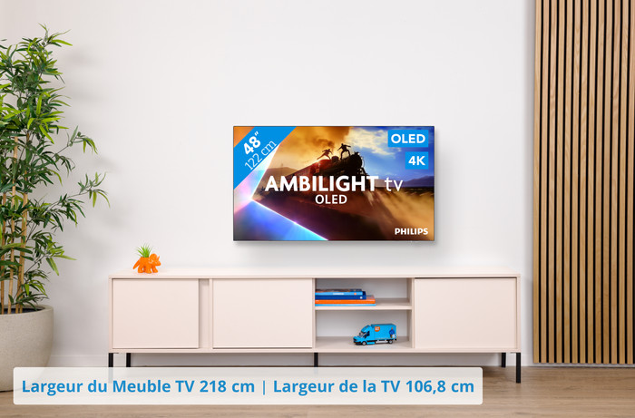 Philips Ambilight 48'' OLED760 4K (2025) visuel Coolblue 1