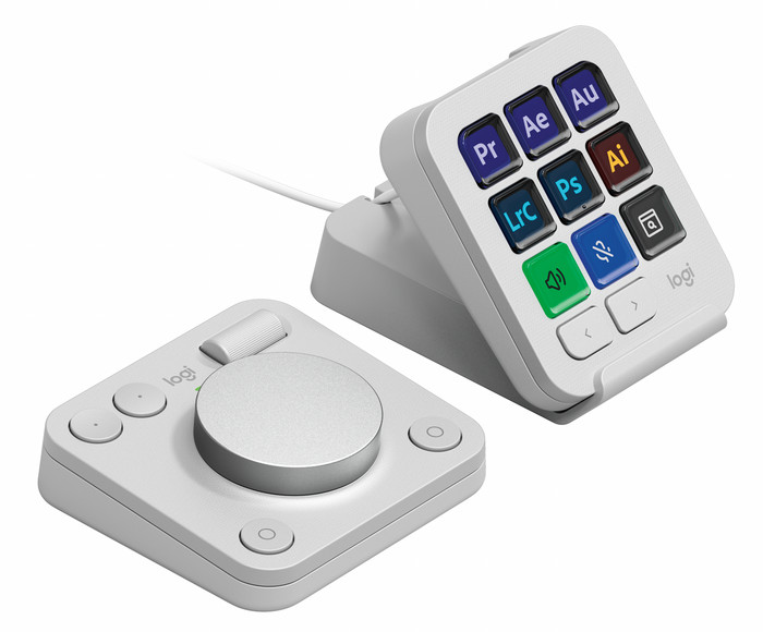 Logitech MX Creative Console White left side