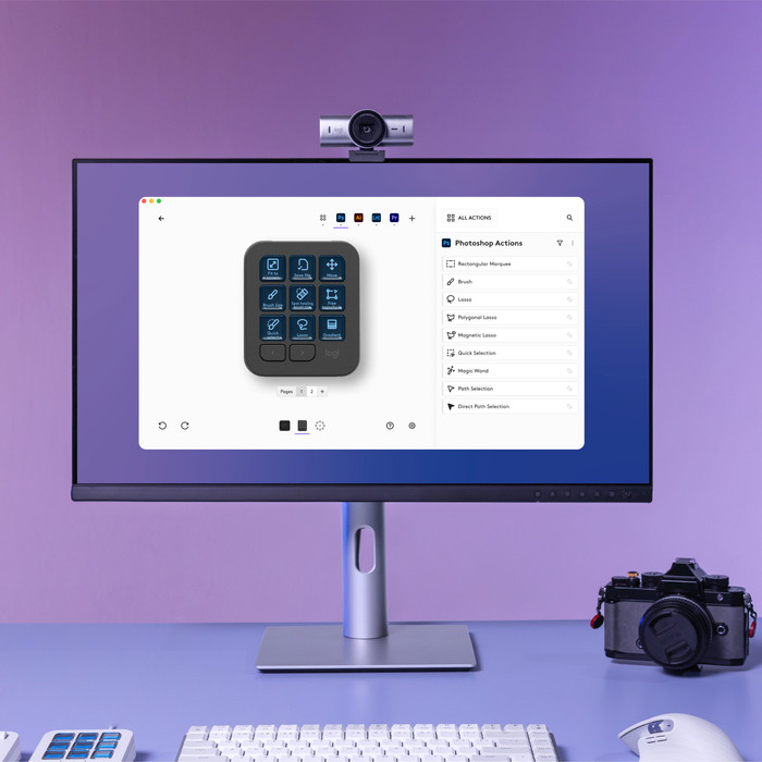 Logitech MX Creative Console Black product in use