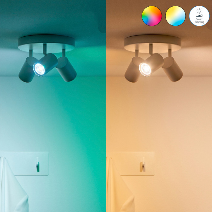 WiZ Spot - Éclairage Coloré et Blanc - GU10 - Lot de 3 produit à l'usage