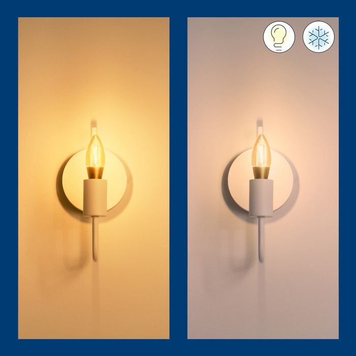 WiZ Candle Light Filament - Warm to Cool White Light - Gold - E14 product in use