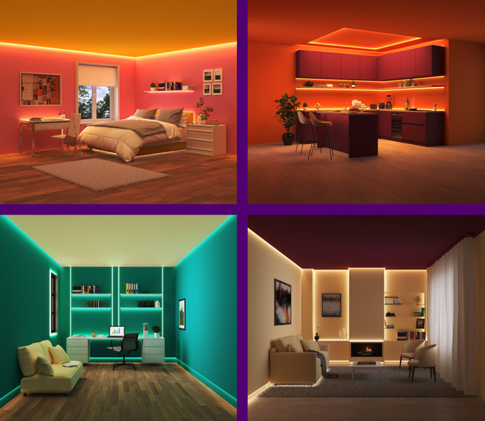 WiZ RGB Lightstrip - Gekleurd Licht - 30 meter product in gebruik