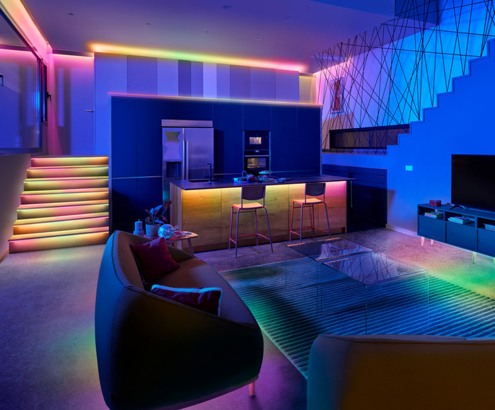 WiZ RGBIC Light Strip - Colored Light - 20m product in use