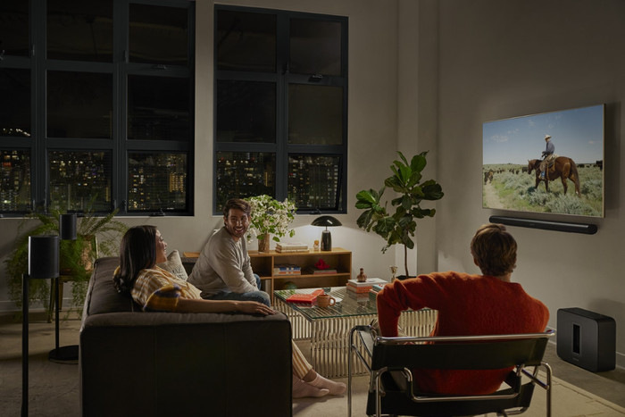 Sonos Arc Ultra + 2x Sonos Era 100 Black product in use