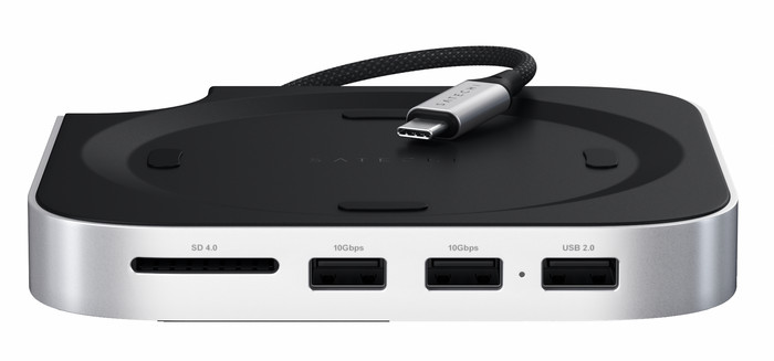 Satechi USB-C Mac mini M4 Stand & Hub with SSD Slot front