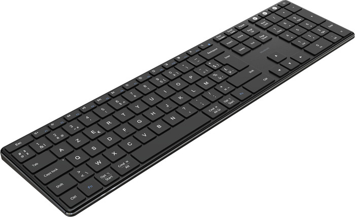 BlueBuilt Wireless Bluetooth AZERTY Pro Keyboard + Ergonomic Bluetooth Mouse left side