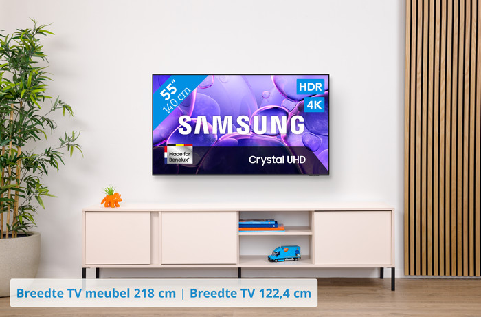 Samsung 55" Crystal UHD U8070F (2025) + Samsung HW-B66CF Zwart visual Coolblue 1