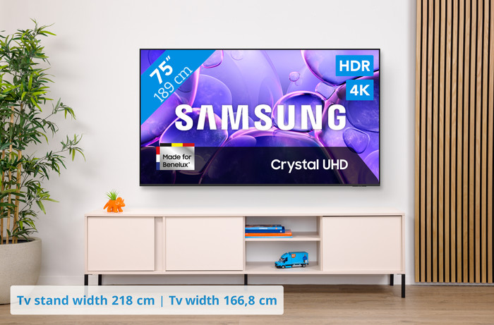 Samsung 75 inches Crystal UHD U8070F 4K (2025) + Samsung HW-B66CF (2025) visual Coolblue 1