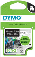 DYMO Flexible Nylon 12mm x 3,5m Zwart Wit Labels Main Image
