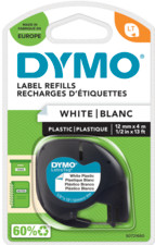 DYMO LetraTag 12mm x 4m Black White Labels Main Image