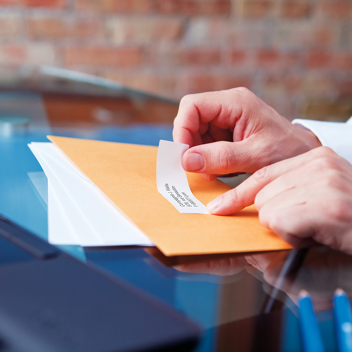 DYMO Return Address Labels 25x54mm 500 Units product in use