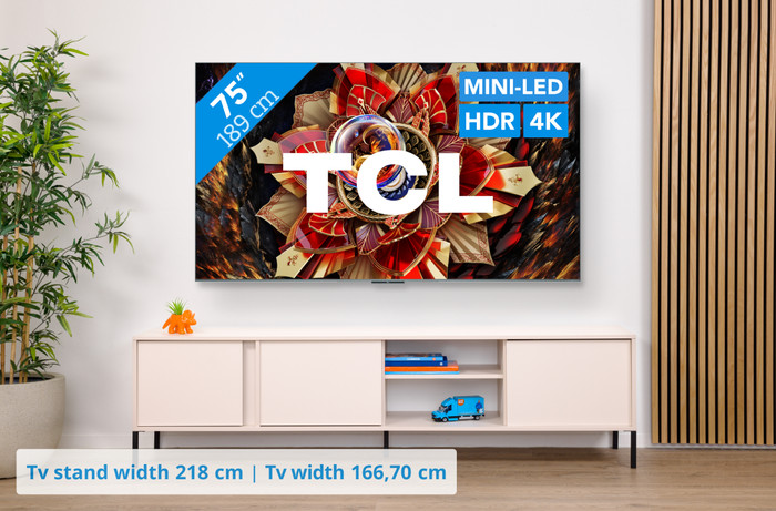 TCL 75 inches QD Mini-led C9K 4K (2025) + TCL Q85H PRO visual Coolblue 1
