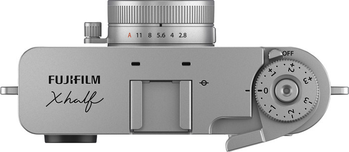 Fujifilm X Half Argent dessus