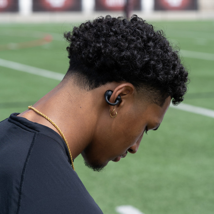 Jlab Flex Open Air Clip Black product in use