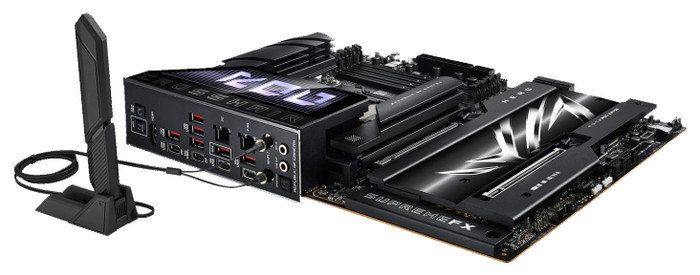 ASUS ROG CROSSHAIR X870E HERO côté gauche