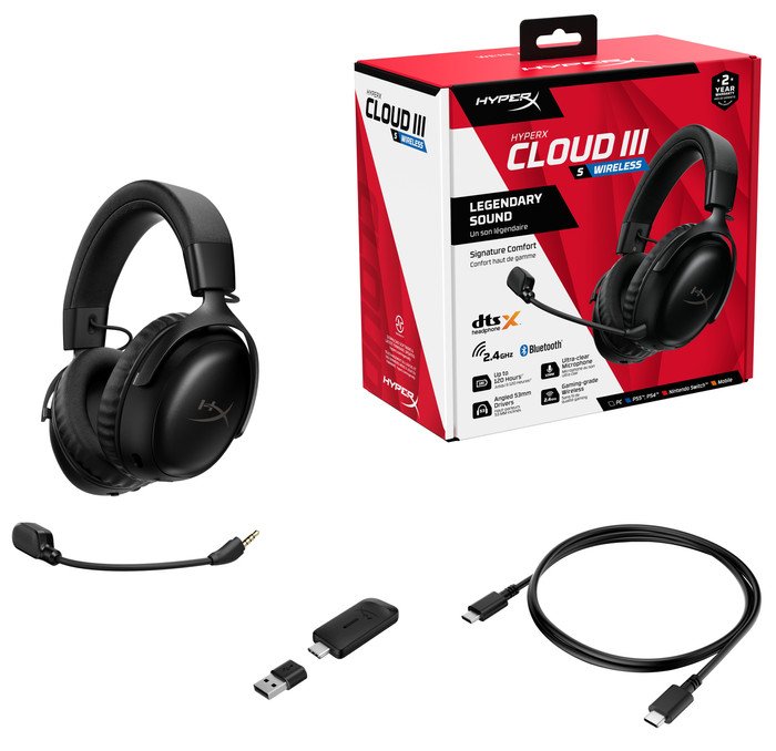 HyperX Cloud III S Sans Fil Noir emballage