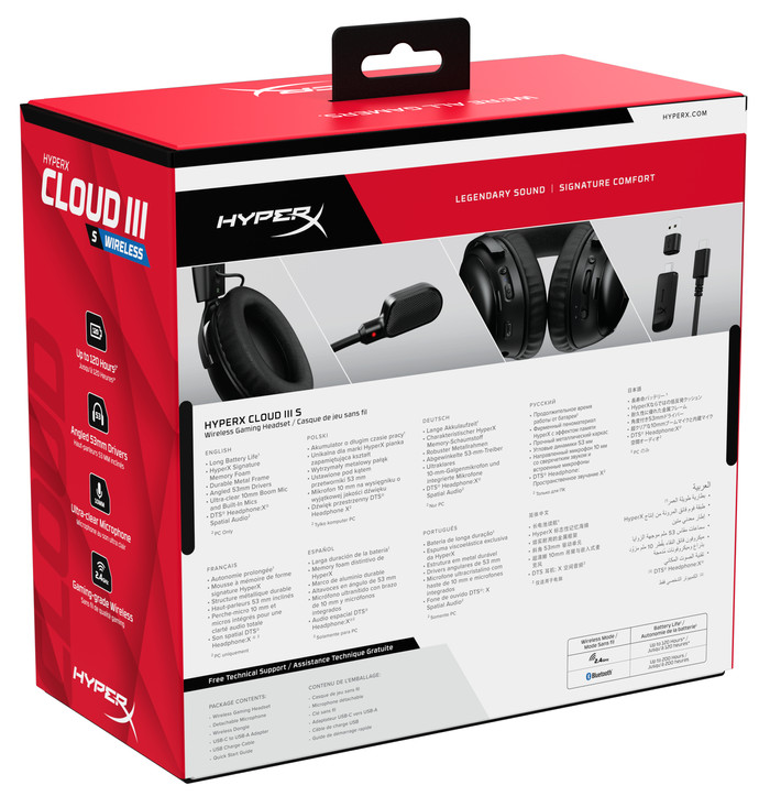 HyperX Cloud III S Sans Fil Noir emballage