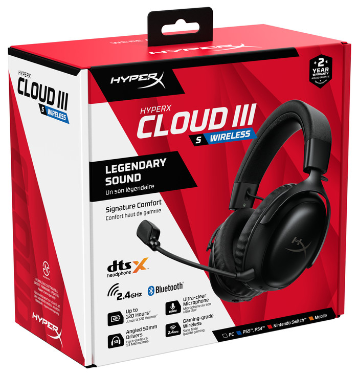 HyperX Cloud III S Sans Fil Noir emballage