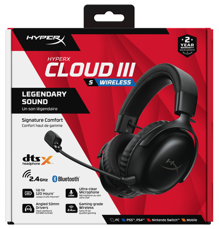 HyperX Cloud III S Sans Fil Noir emballage