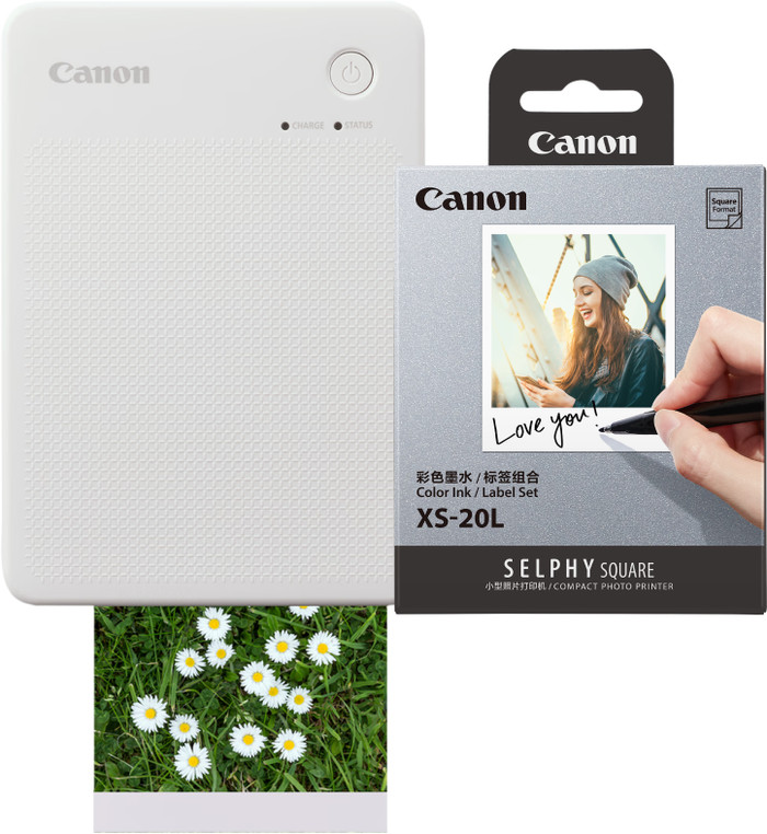 Canon SELPHY QX20 Blanc + Canon Papier XS-20L (20 Pièces) Main Image