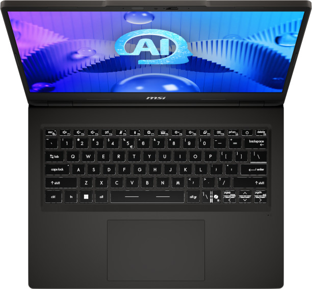 MSI Venture 14 AI A2HMG-021NL QWERTY bovenkant