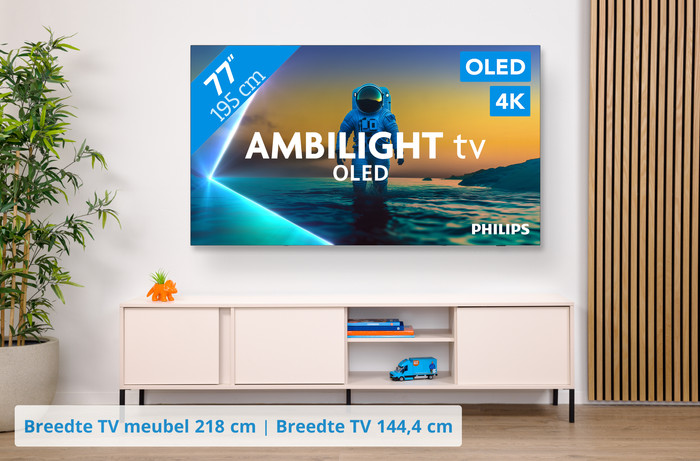 Philips Ambilight 77'' OLED810 4K (2025) + JBL Bar 1000 M2 Zwart visual Coolblue 1