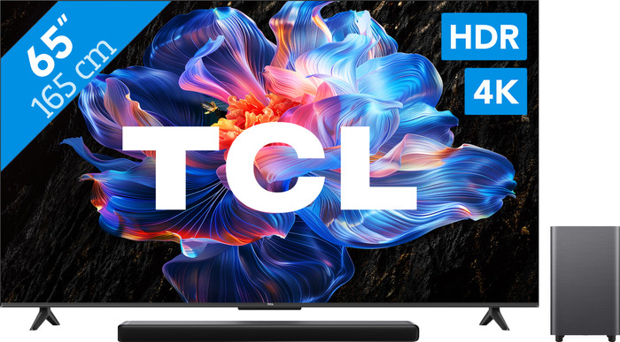 TCL 65" LED P61K 4K (2025) + TCL S55H 2.1 Barre de Son Main Image