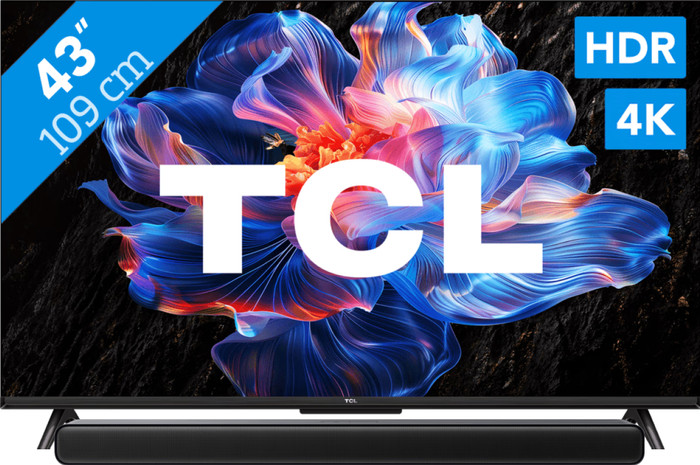 TCL 43" LED P61K 4K (2025) + TCL S45H 2.0 Barre de Son Main Image