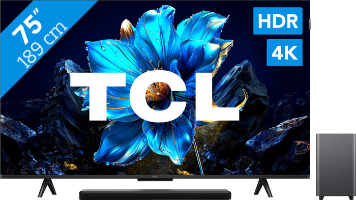TCL 75 inches QLED P71K 4K (2025) + TCL S55H 2.1 Soundbar Main Image