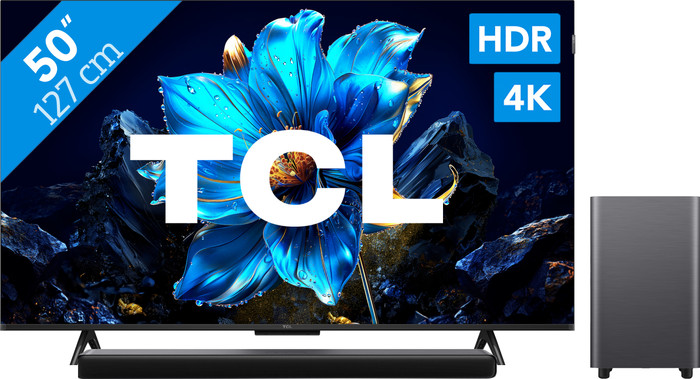 TCL 50" QLED P71K 4K (2025) + TCL S55H 2.1 Barre de Son Main Image