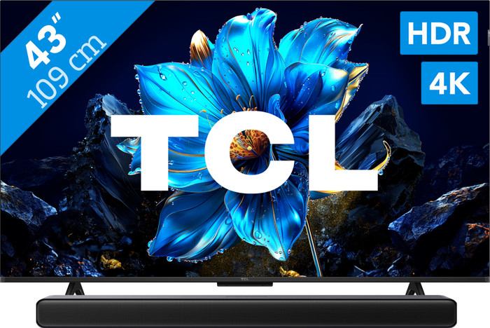 TCL 43 inches QLED P71K 4K (2025) + TCL S45H 2.0 Soundbar Main Image