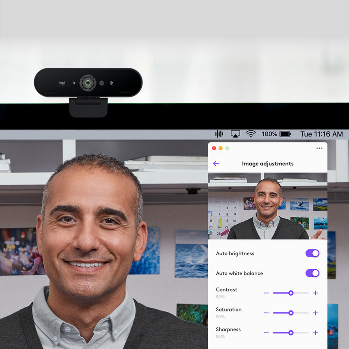 Logitech Brio 4K Webcam produit à l'usage