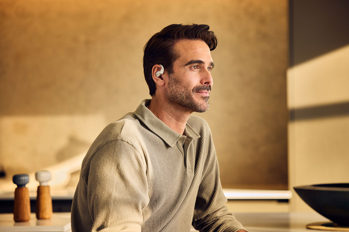 Shokz OpenFit 2+ Gray product in use