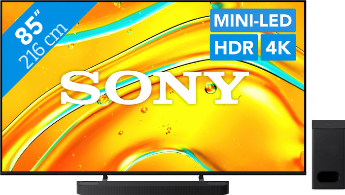 Sony Bravia 5 85" XR Mini-led (2025) + Sony Bravia Theatre Bar 6 Zwart Main Image