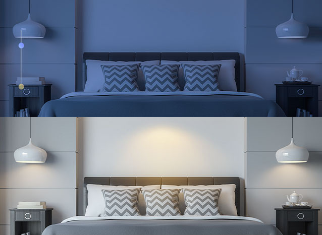 TP-Link Tapo L630 - White and Colored Light - GU10 - 4-pack product in use