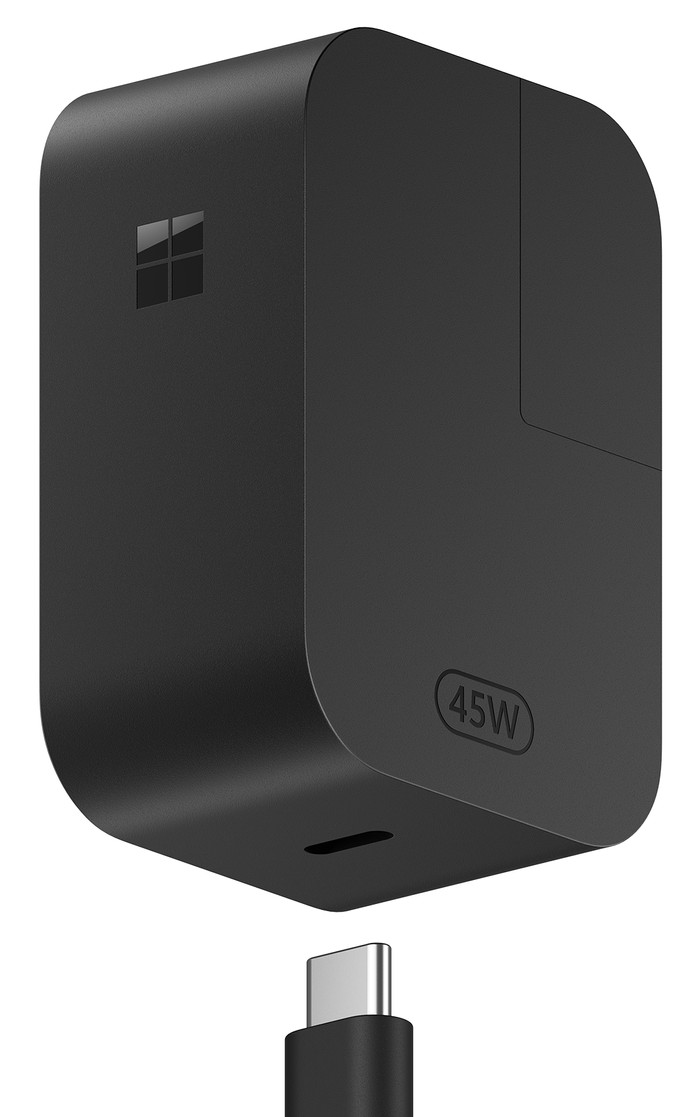 Microsoft Surface Power Supply Black 45 W avant