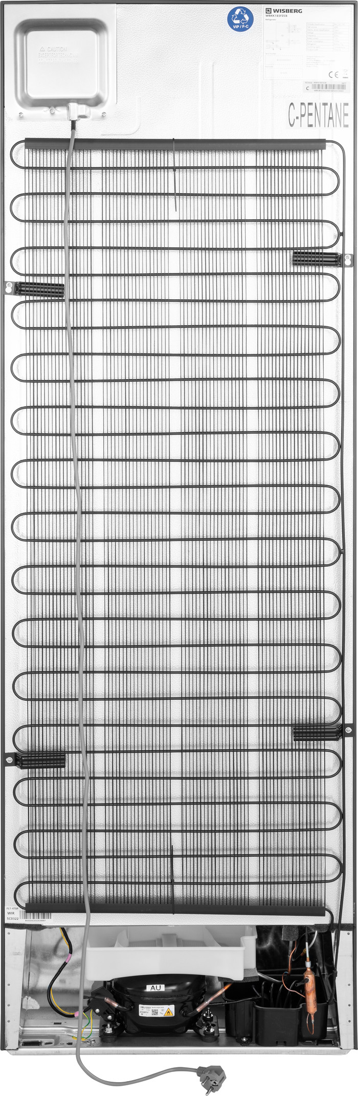 Wisberg WBKK185FZCB + Wisberg WBVR185NFCB back