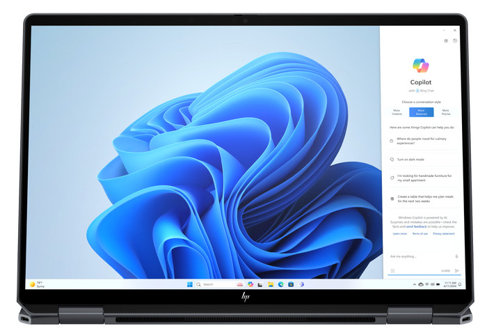 HP OmniBook Ultra Flip OLED Copilot+ PC 14-fh0990nb AZERTY top