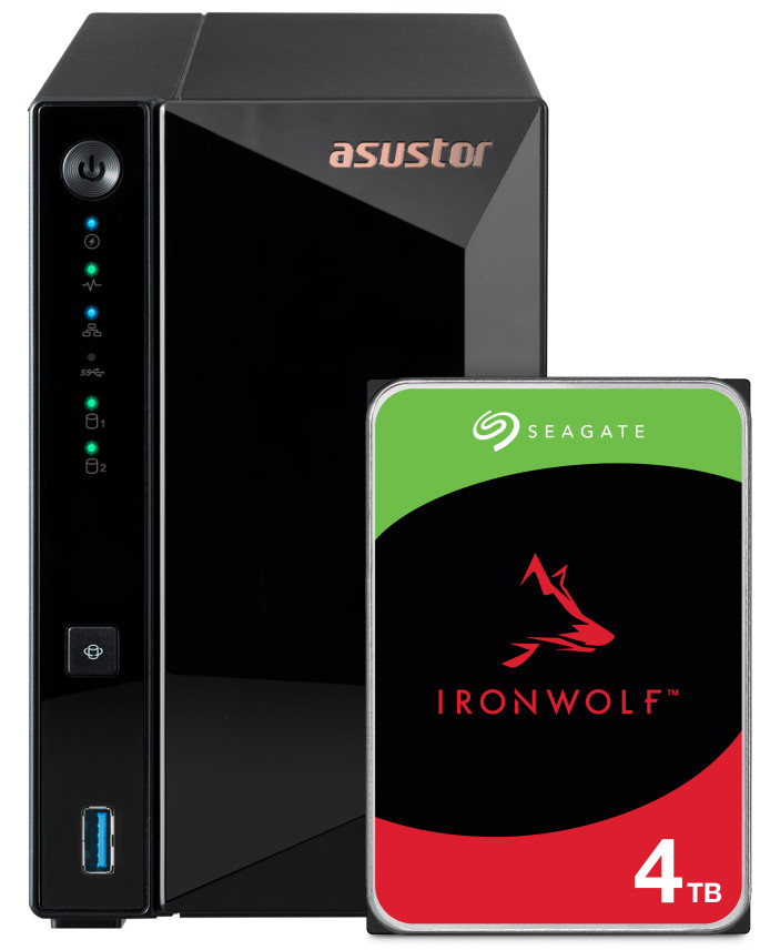 ASUSTOR AS3302T v2 + Seagate IronWolf 4TB Main Image