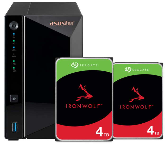 ASUSTOR AS3302T v2 + Seagate IronWolf 8 To (2 x 4 To) Main Image