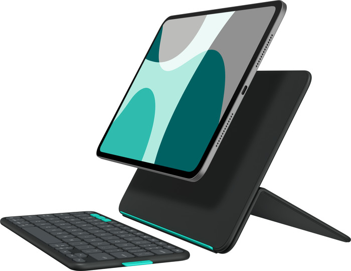 Logitech Flip Folio iPad Pro (2024)/iPad Air (2025) 11 inches Keyboard Cover AZERTY detail