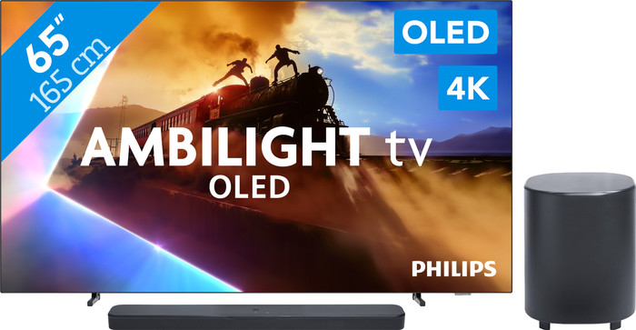 Philips Ambilight 65'' OLED760 4K (2025) + JBL Bar 500 M2 Zwart Main Image