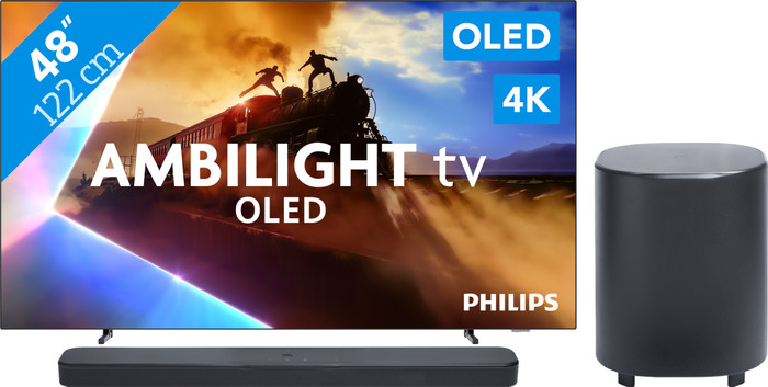 Philips Ambilight 48 inches OLED760 4K (2025) + JBL Bar 500 M2 Black Main Image