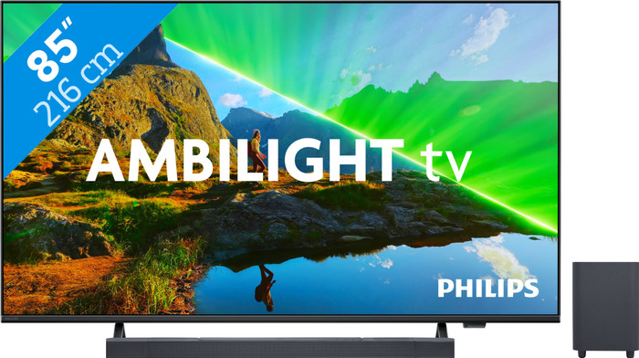 Philips 85PUS8309 - Ambilight (2024) + JBL Bar 800 Black Main Image