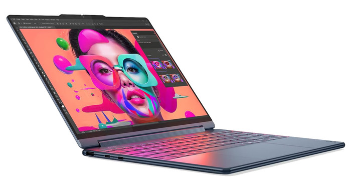 Lenovo Yoga 9 2-en-1 OLED Copilot+ PC 14ILL10 83LC004BMB AZERTY côté gauche