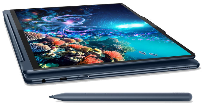 Lenovo Yoga 9 2-en-1 OLED Copilot+ PC 14ILL10 83LC004BMB AZERTY côté droit