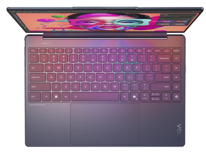 Lenovo Yoga 9 2-en-1 OLED Copilot+ PC 14ILL10 83LC004BMB AZERTY dessus