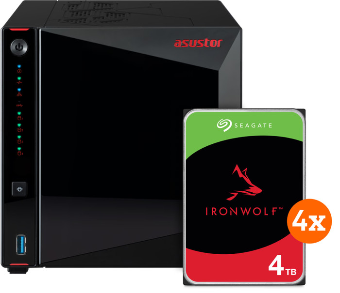 ASUSTOR AS5404T + Seagate Ironwolf 16 To (4 x 4 To) Main Image