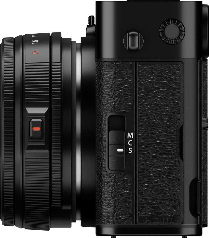 Fujifilm X-E5 Noir + 23 mm f/2.8 côté gauche