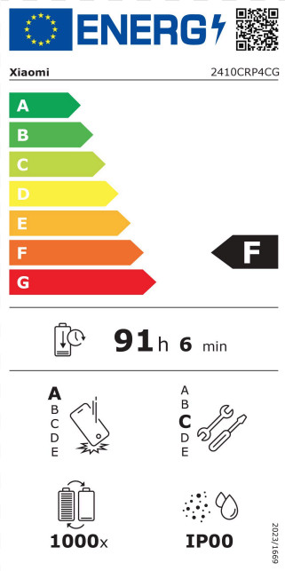 Xiaomi Pad 7 11,2 inch 128GB Wifi Grijs energielabel